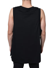 Dolce & Gabbana Black Cotton Born To Be Free Sleeveless T-shirt - IT52 | XL - Tank Tops