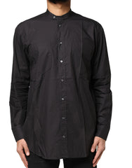 Dolce & Gabbana Black Cotton Button Down Men Casual Shirt - IT37 | XS - Shirts
