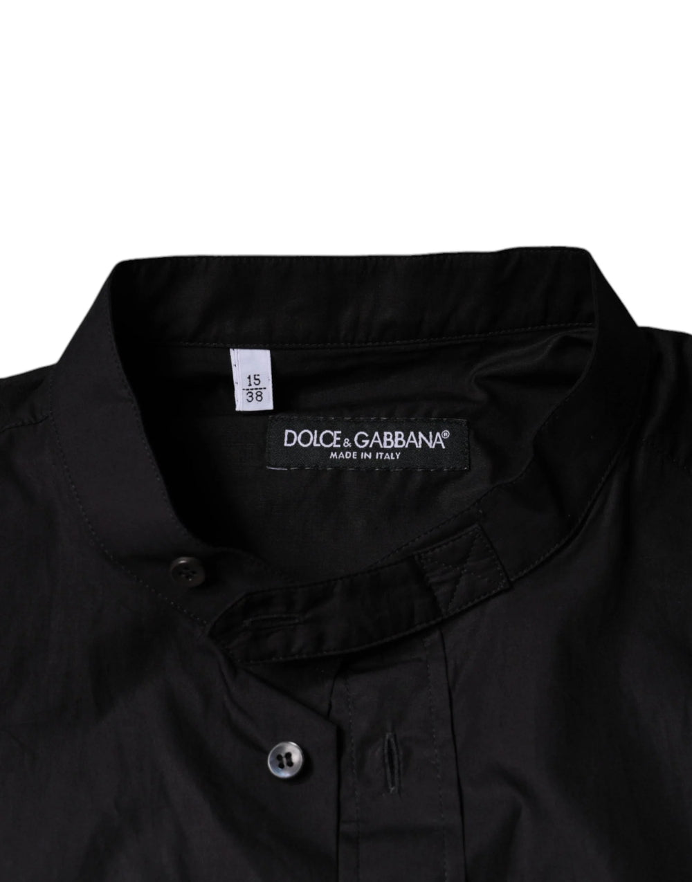 Dolce & Gabbana Black Cotton Button Down Men Casual Shirt - IT38 | XS - Shirts