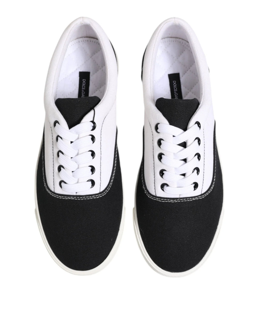 Dolce & Gabbana Black Cotton Canvas Lace Up Men Sneakers Shoes - EU39/US6 - Sneakers