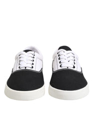 Dolce & Gabbana Black Cotton Canvas Lace Up Men Sneakers Shoes - EU39/US6 - Sneakers