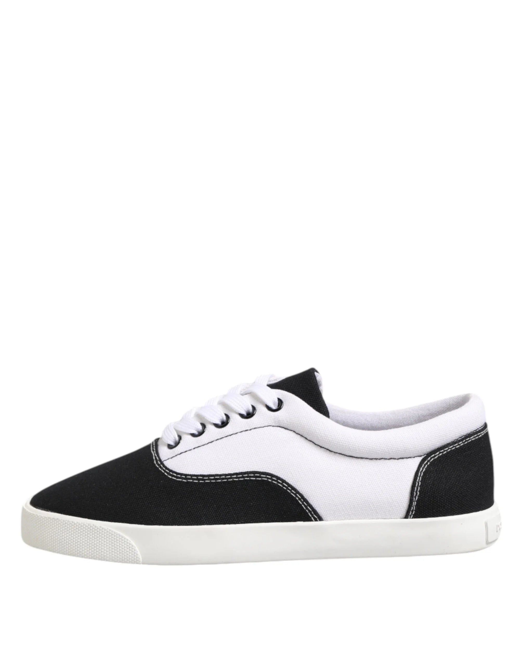 Dolce & Gabbana Black Cotton Canvas Lace Up Men Sneakers Shoes - EU39/US6 - Sneakers