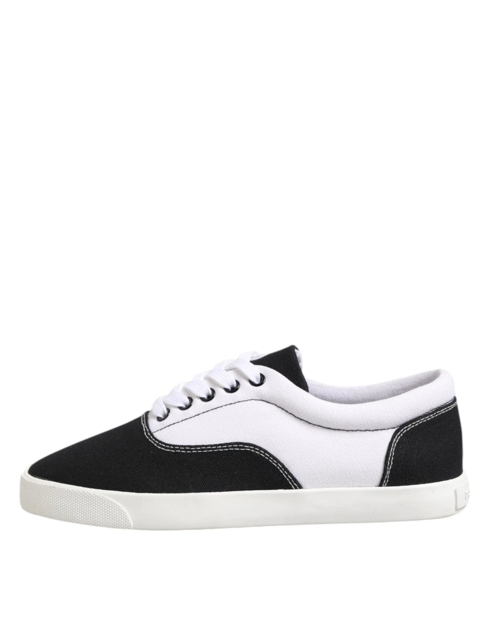 Dolce & Gabbana Black Cotton Canvas Lace Up Men Sneakers Shoes - EU39/US6 - Sneakers