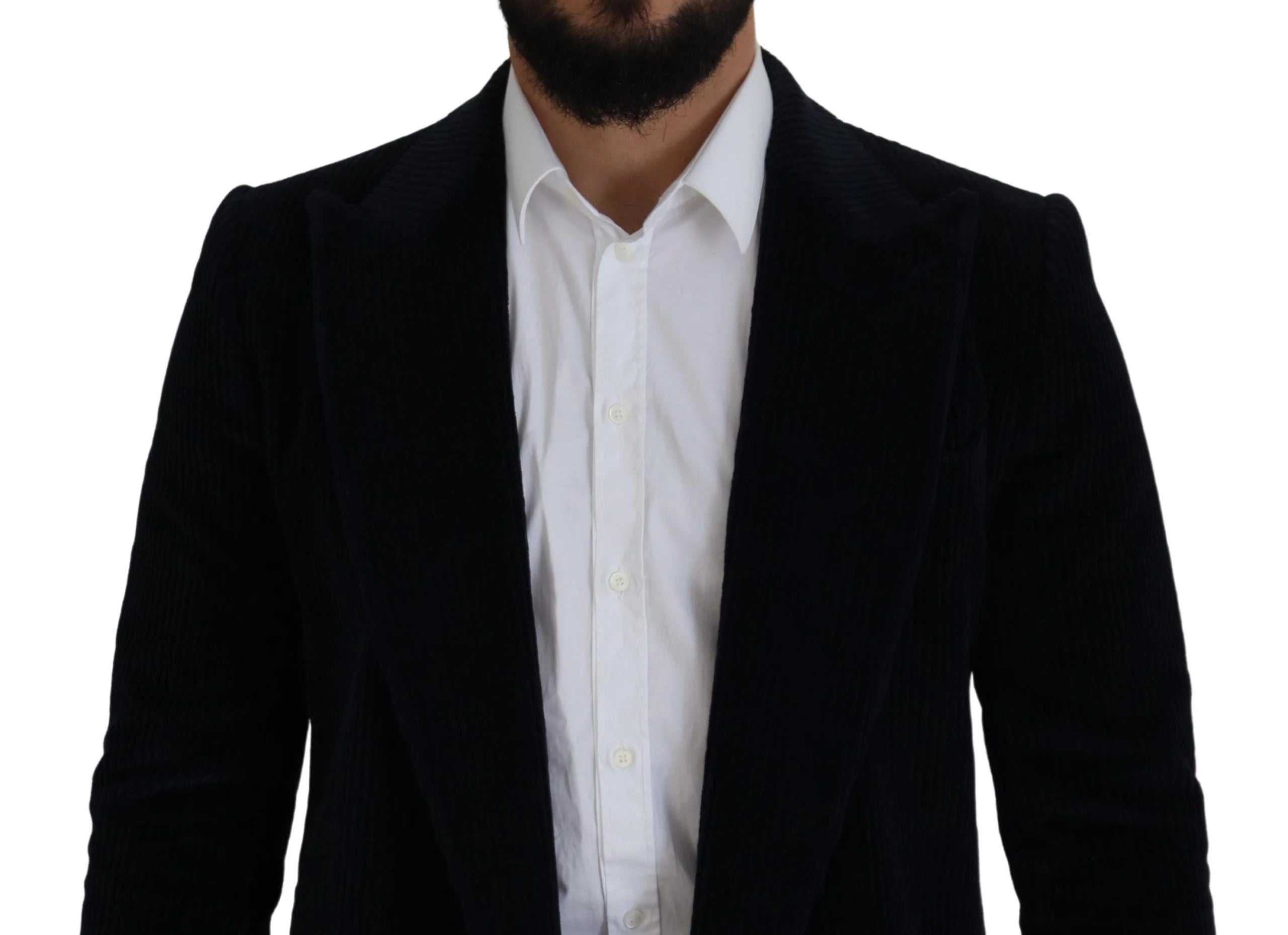 Dolce & Gabbana Black Cotton Cardigan Long Coat Men Jacket - IT46 | S - Sport Jackets