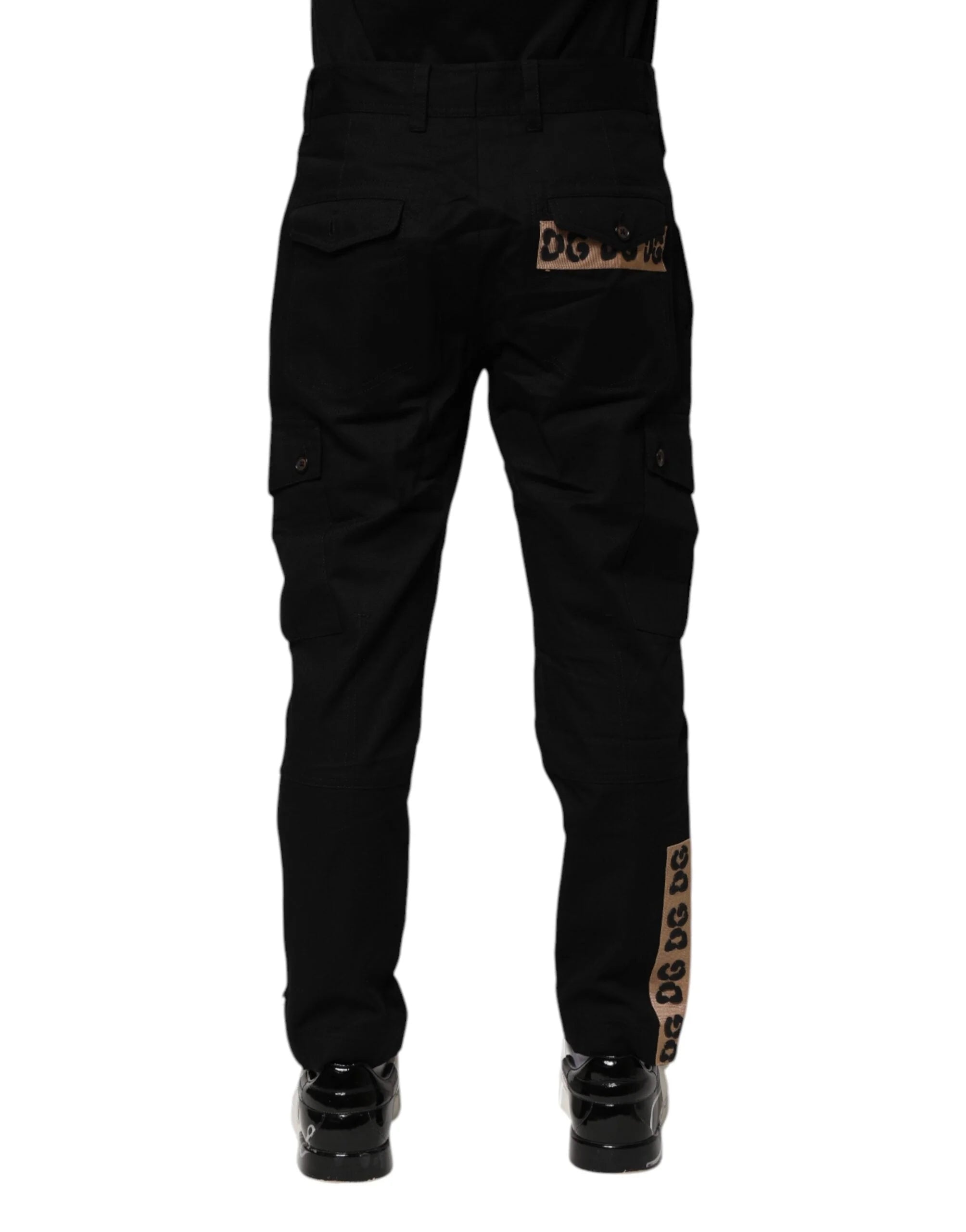 Dolce & Gabbana Black Cotton Cargo Casual Pants - IT44 | XS - Cargo Pants