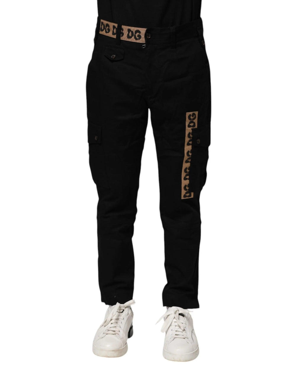Dolce & Gabbana Black Cotton Cargo Casual Pants - IT44 | XS - Cargo Pants