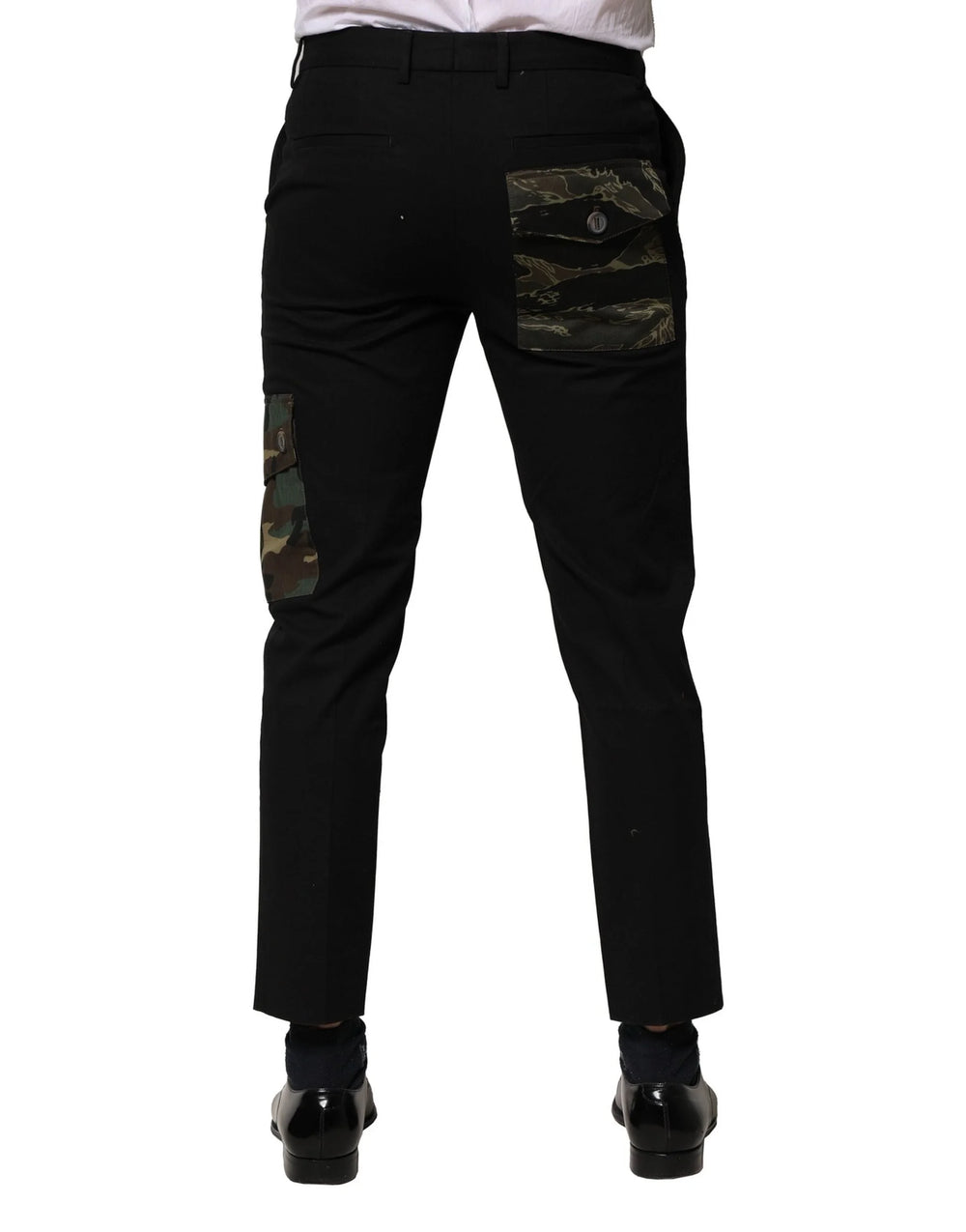 Dolce & Gabbana Black Cotton Cargo Dress Men Pants - IT46 | S - Cargo Pants
