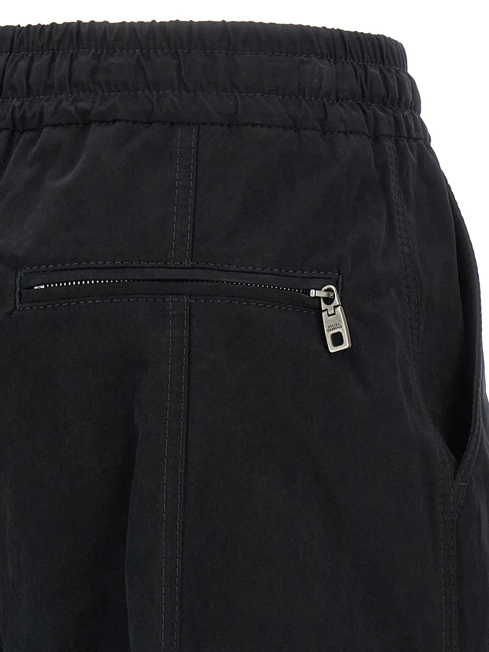 Dolce & Gabbana Black Cotton Cargo Pants