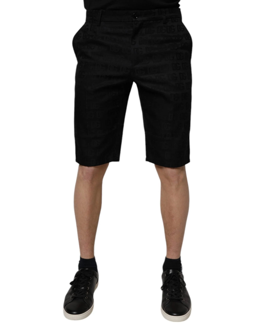 Dolce & Gabbana Black Cotton Casual Mid Waist Chino Shorts - IT48 | M - Chino Shorts