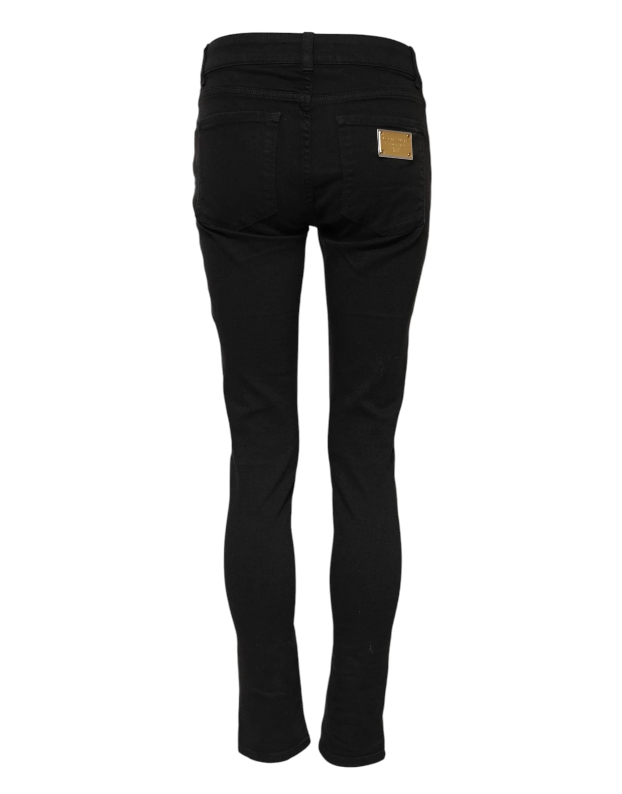 Dolce & Gabbana Black Cotton Casual Skinny Denim Jeans - IT36|XXS