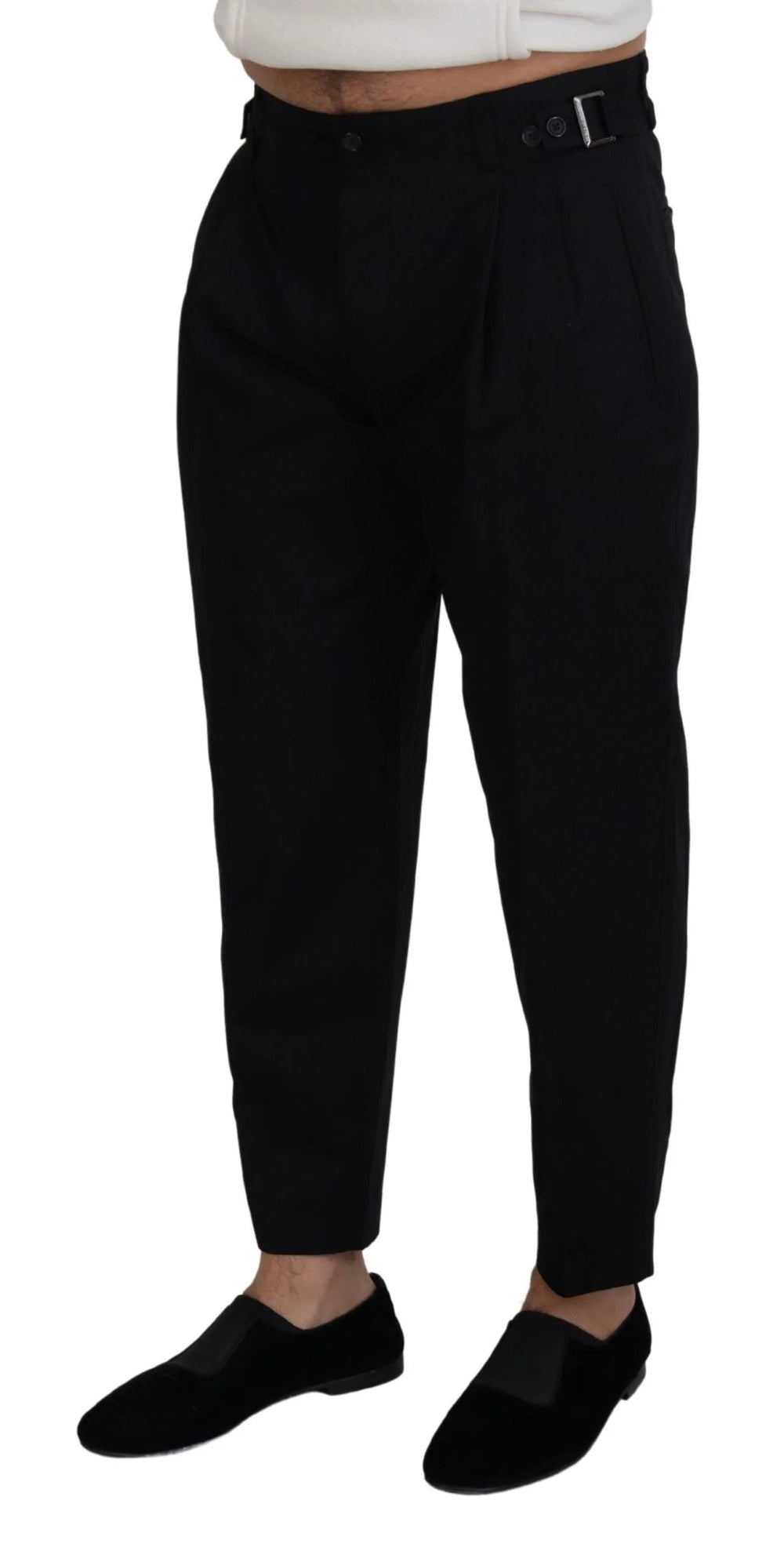 Dolce & Gabbana Black Cotton Chino Formal Pants - IT46 | S - Chinos