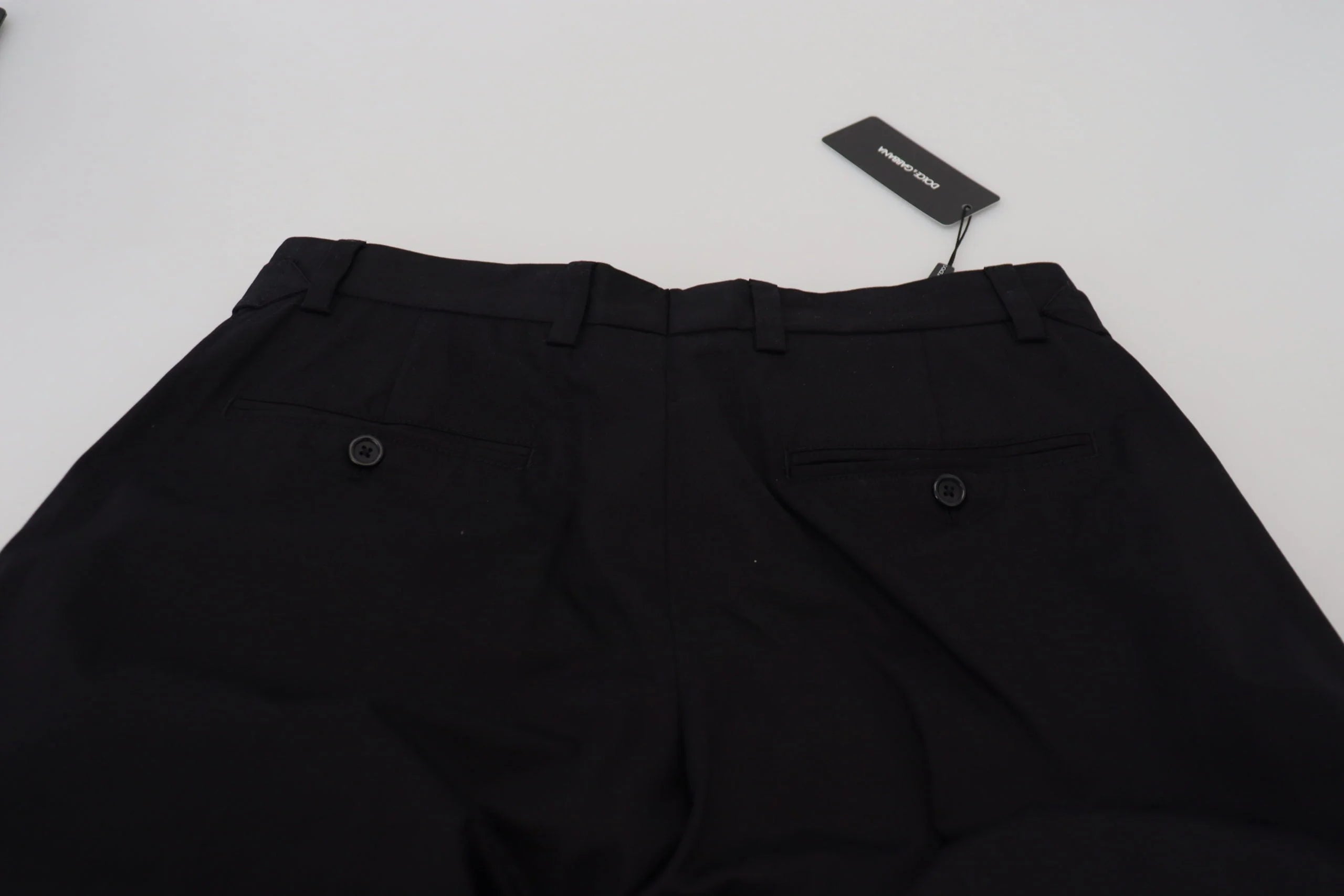 Dolce & Gabbana Black Cotton Chino Formal Pants - IT46 | S - Chinos