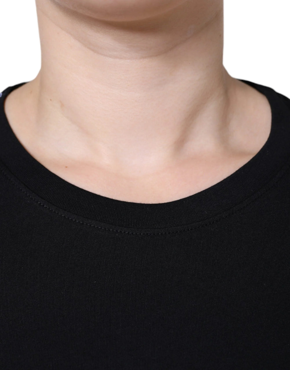 Dolce & Gabbana Black Cotton Crew Neck Short Sleeve T-shirt - T-Shirts