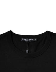 Dolce & Gabbana Black Cotton Crew Neck Short Sleeves T-shirt - IT44 | XS - T-Shirts