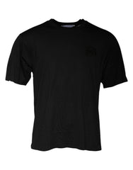 Dolce & Gabbana Black Cotton Crew Neck Short Sleeves T-shirt - IT48 | M - T-Shirts