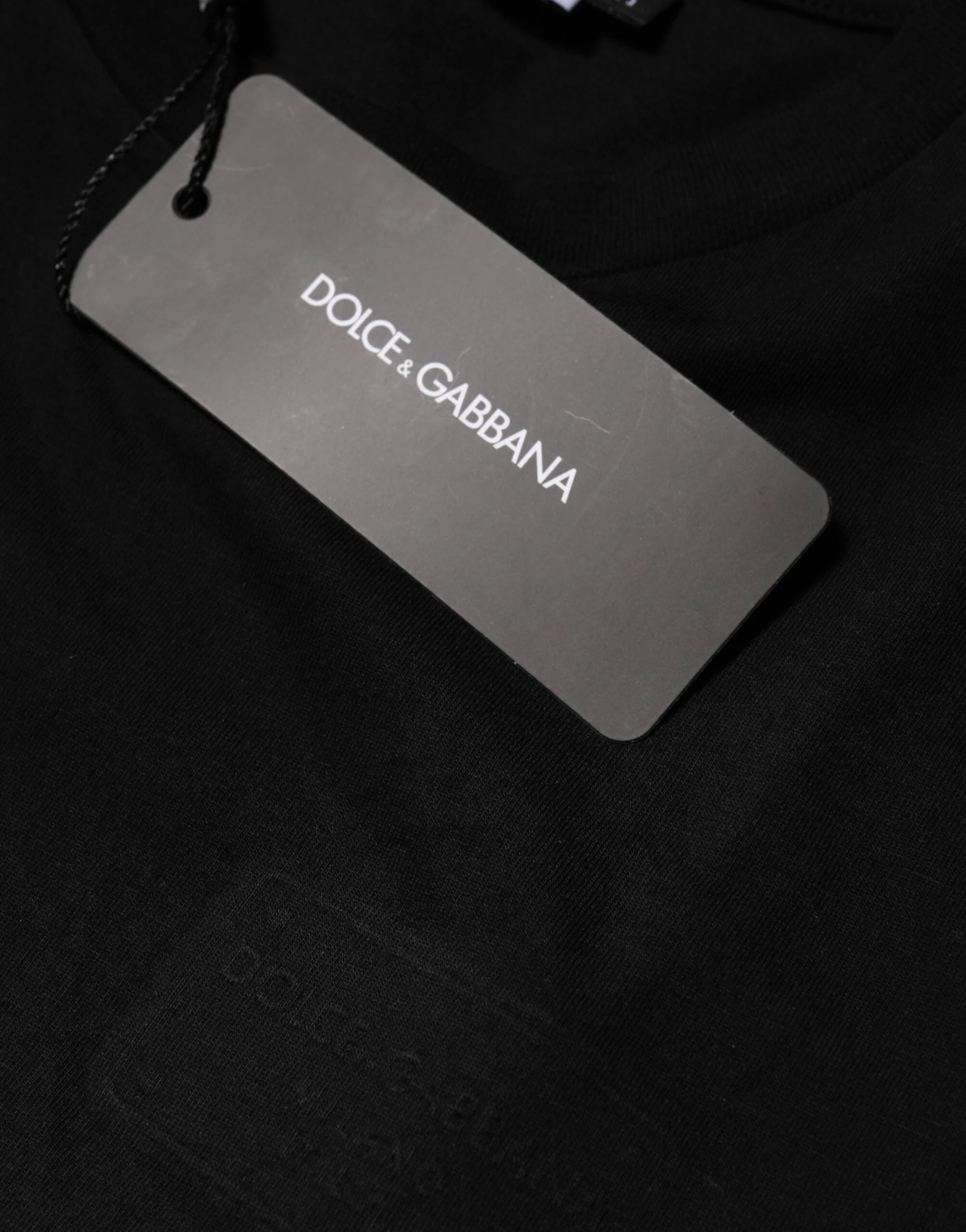Dolce & Gabbana Black Cotton Crew Neck Short Sleeves T-shirt - IT50 | L - T-Shirts