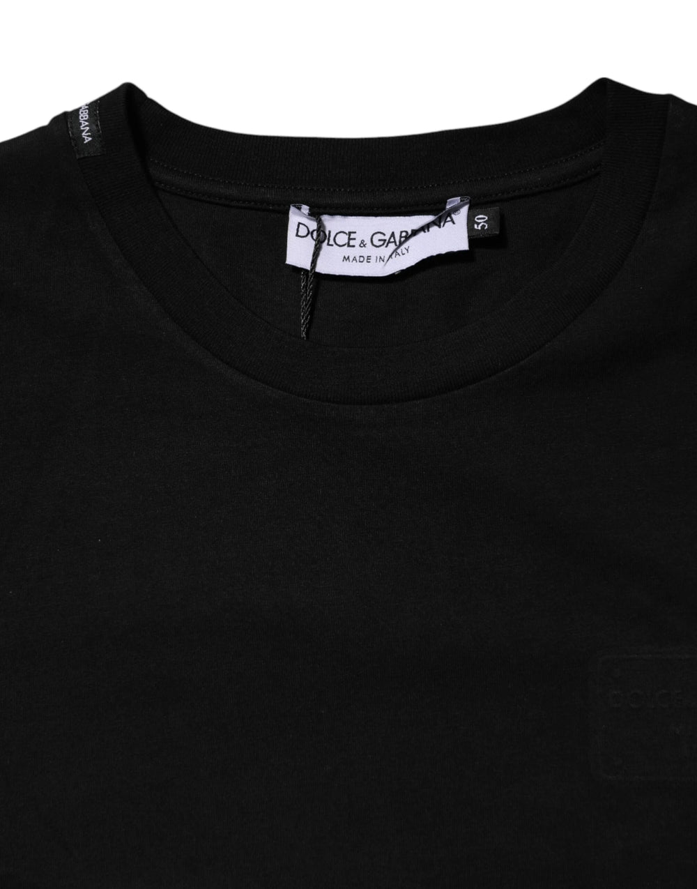 Dolce & Gabbana Black Cotton Crew Neck Short Sleeves T-shirt - IT50 | L - T-Shirts