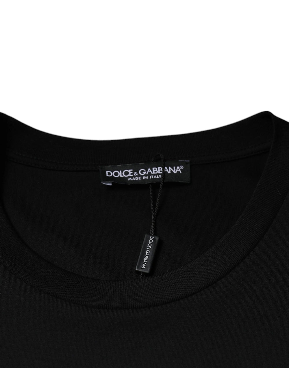 Dolce & Gabbana Black Cotton Crew Neck Short Sleeves T-shirt - IT52 | XL - T-Shirts