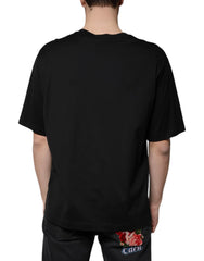 Dolce & Gabbana Black Cotton Crew Neck Short Sleeves T-shirt - IT52 | XL - T-Shirts