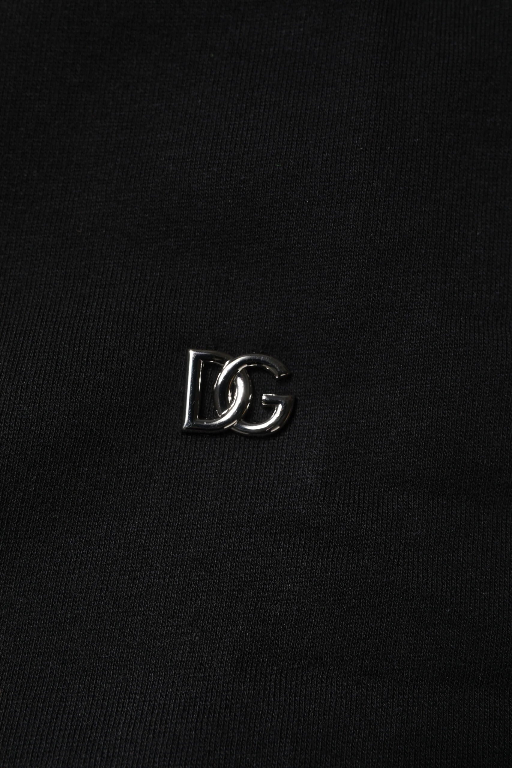 Dolce & Gabbana Black Cotton Crew Neck Sweatshirt Sweater - IT38 | XS - Sweatshirts