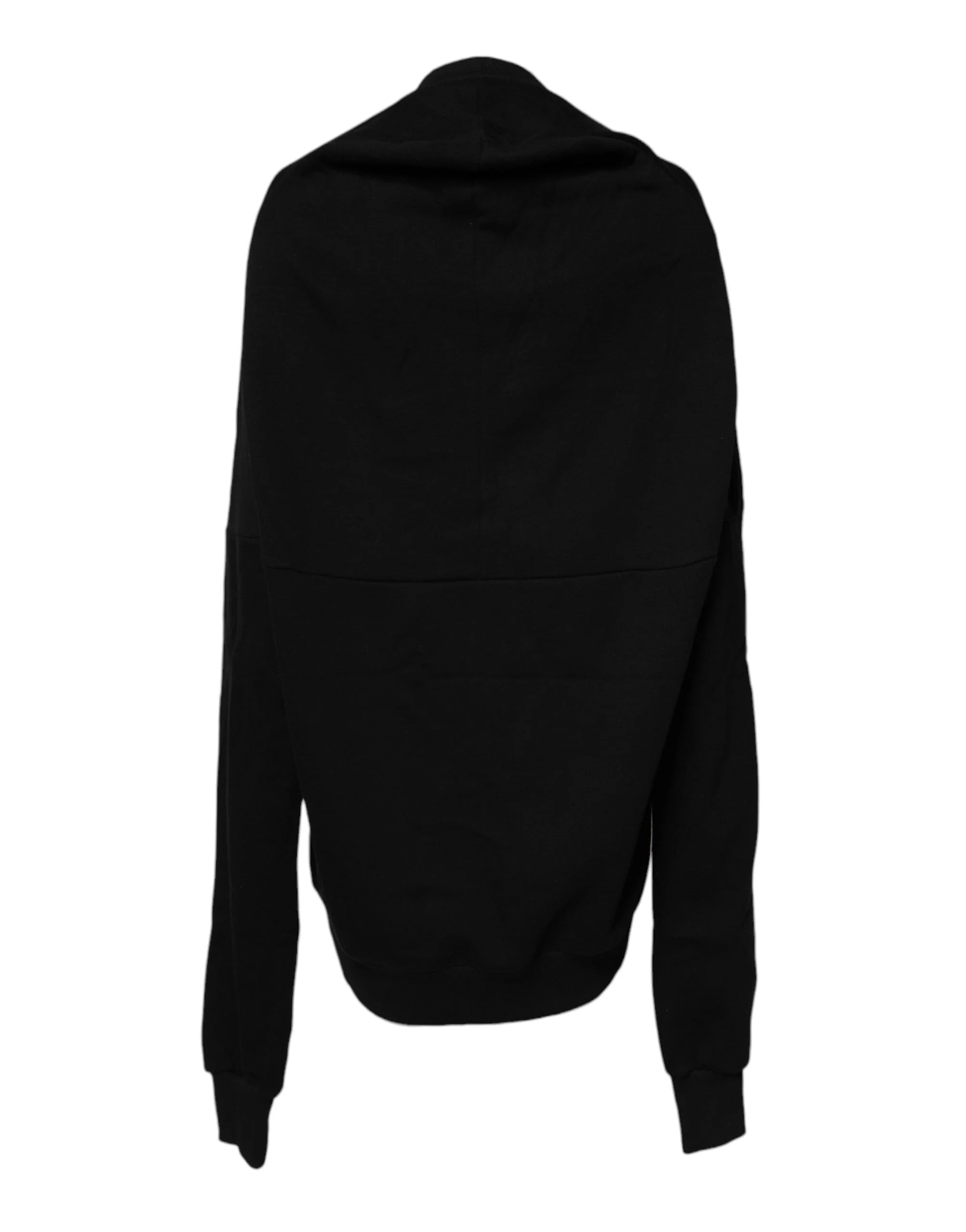 Dolce & Gabbana Black Cotton Crew Neck Sweatshirt Sweater - IT38 | XS - Sweatshirts
