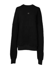 Dolce & Gabbana Black Cotton Crew Neck Sweatshirt Sweater - IT38 | XS - Sweatshirts