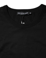 Dolce & Gabbana Black Cotton Crewneck Short Sleeves T-shirt - IT44 | XS - T-Shirts