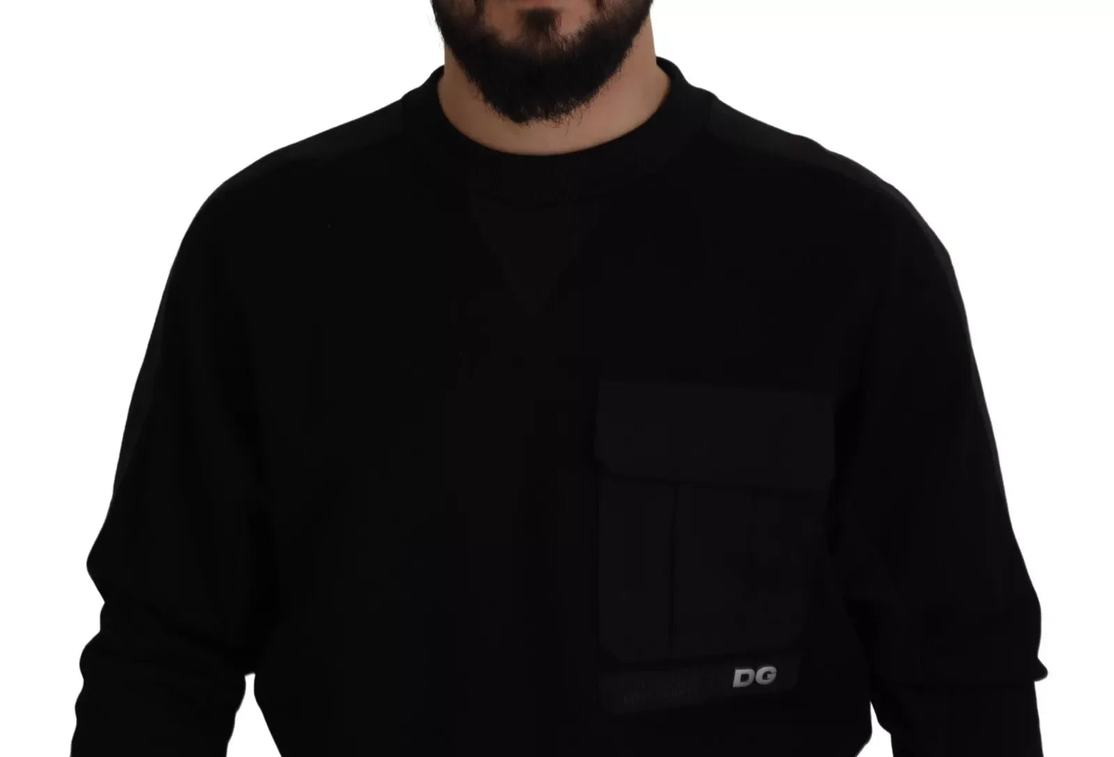 Dolce & Gabbana Black Cotton Crewneck Sweatshirt Sweater - IT44 | XS - Sweatshirts