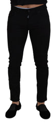 Dolce & Gabbana Black Cotton DG Crown Men Denim Jeans - IT48 | M - Jeans
