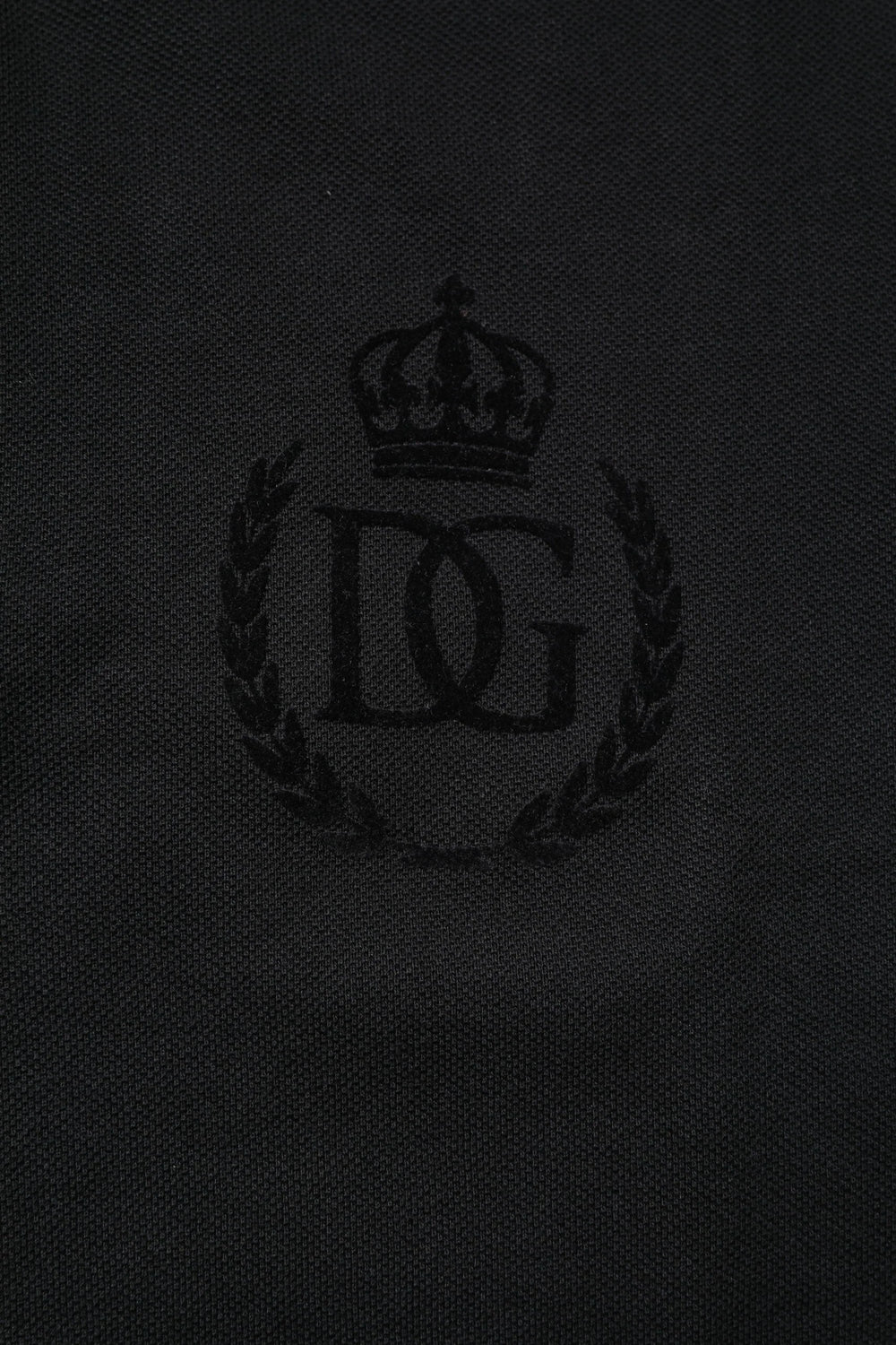 Dolce & Gabbana Black Cotton DG Logo Collared Polo T-shirt - IT44 | XS - Polos