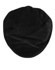 Dolce & Gabbana Black Cotton DG Logo Newsboy Cloth Capello Hat - 57 cm|S - Flat Caps