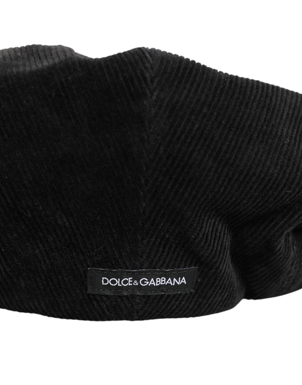 Dolce & Gabbana Black Cotton DG Logo Newsboy Cloth Capello Hat - 57 cm|S - Flat Caps