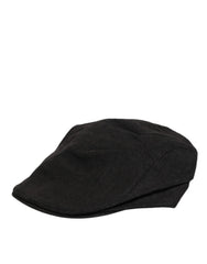 Dolce & Gabbana Black Cotton DG Logo Newsboy Cloth Capello Hat - 58 cm|M - Flat Caps