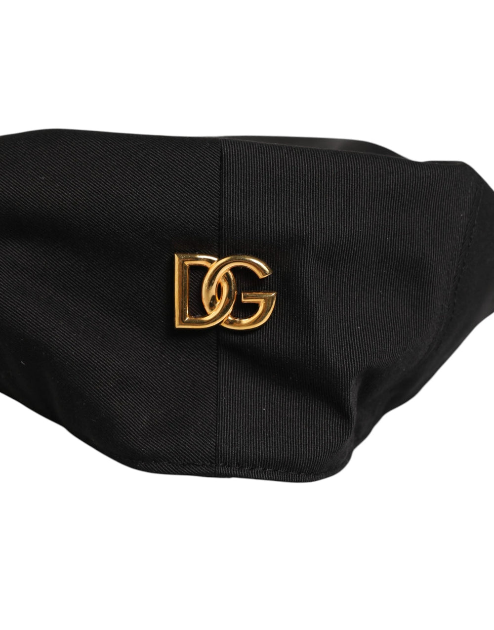 Dolce & Gabbana Black Cotton Dg Logo Newsboy Cloth Capello Hat - 58 cm|M - Flat Caps