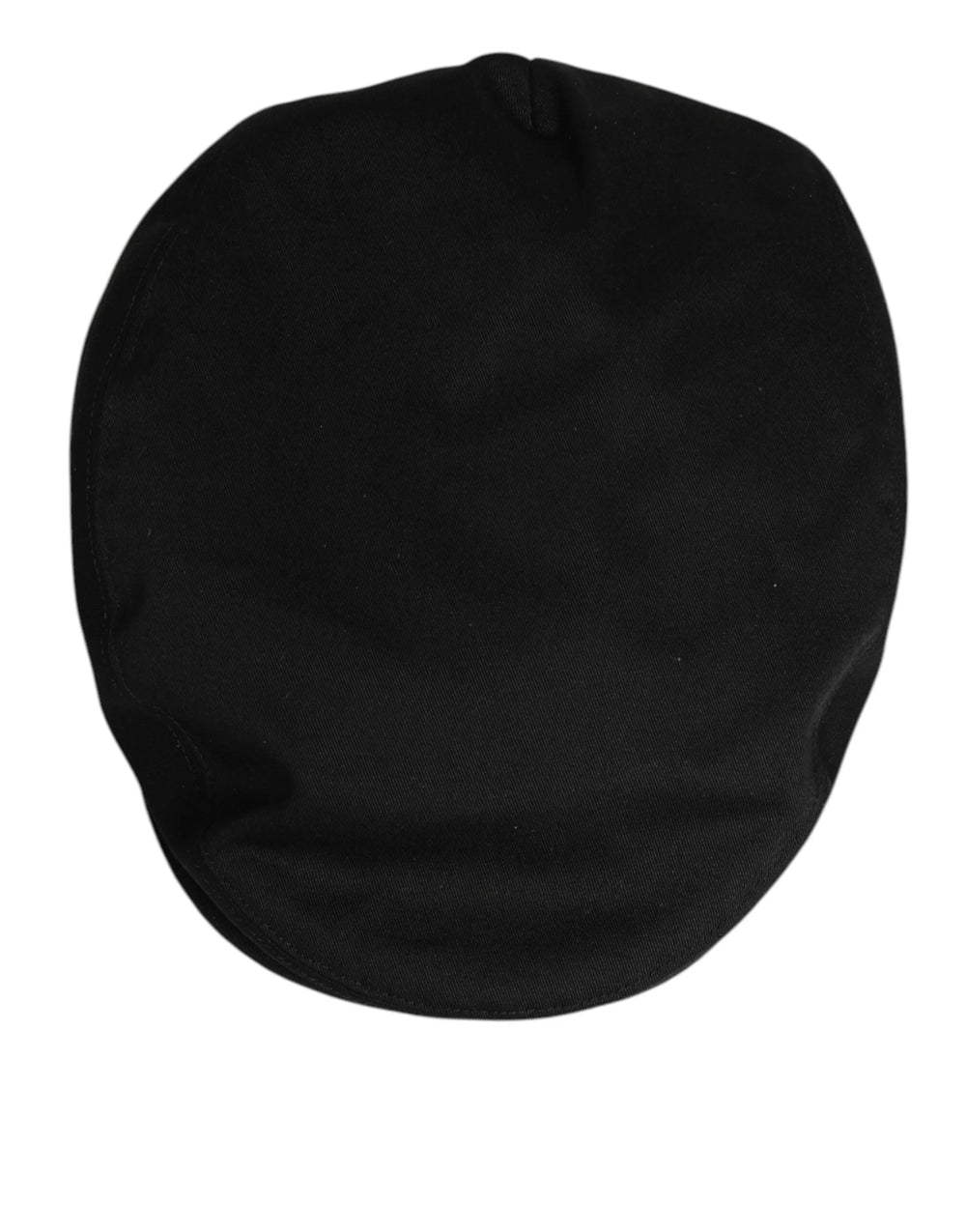 Dolce & Gabbana Black Cotton Dg Logo Newsboy Cloth Capello Hat - 58 cm|M - Flat Caps