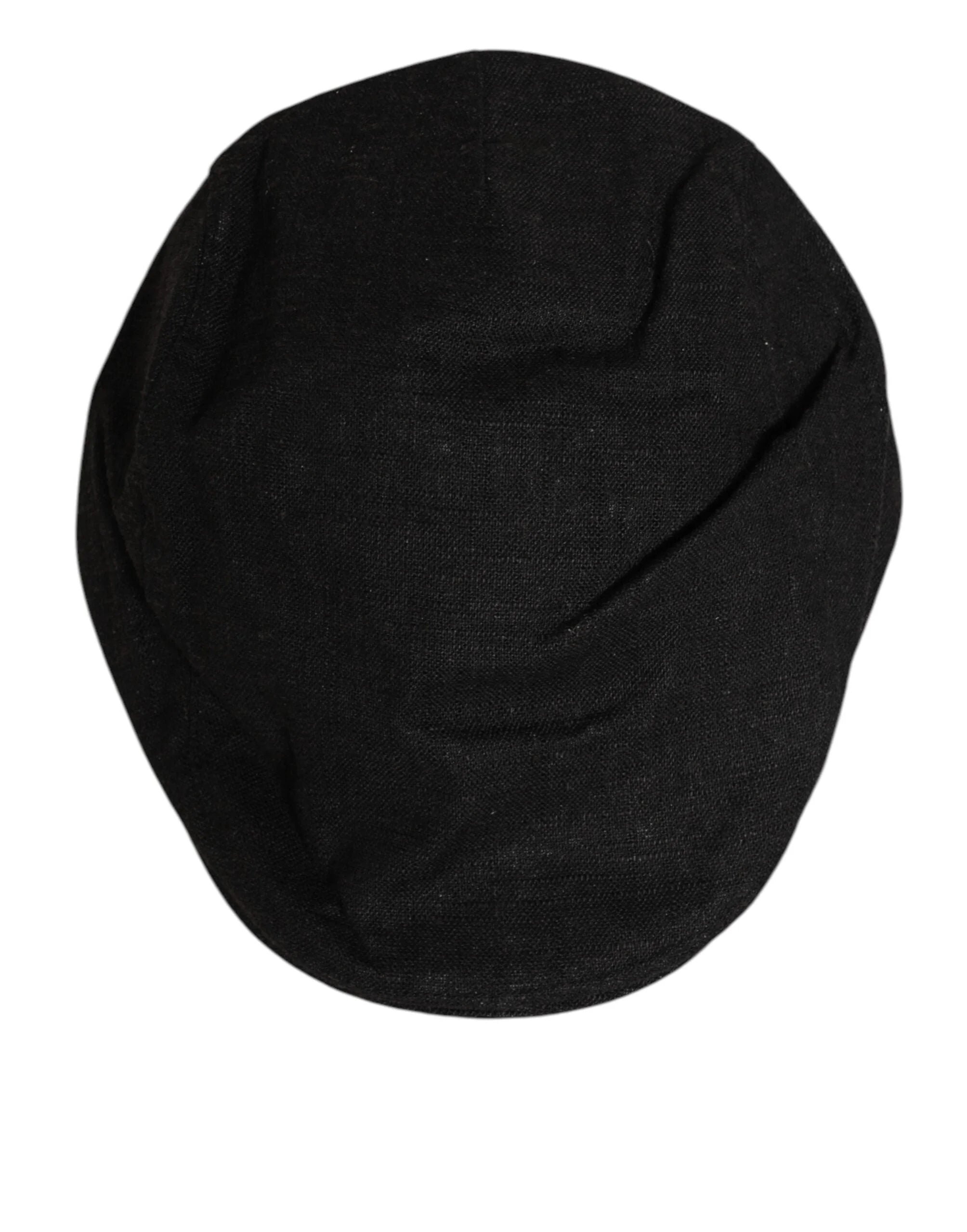 Dolce & Gabbana Black Cotton DG Logo Newsboy Cloth Capello Hat - 58 cm|M - Flat Caps