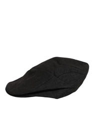 Dolce & Gabbana Black Cotton DG Logo Newsboy Cloth Capello Hat - 58 cm|M - Flat Caps