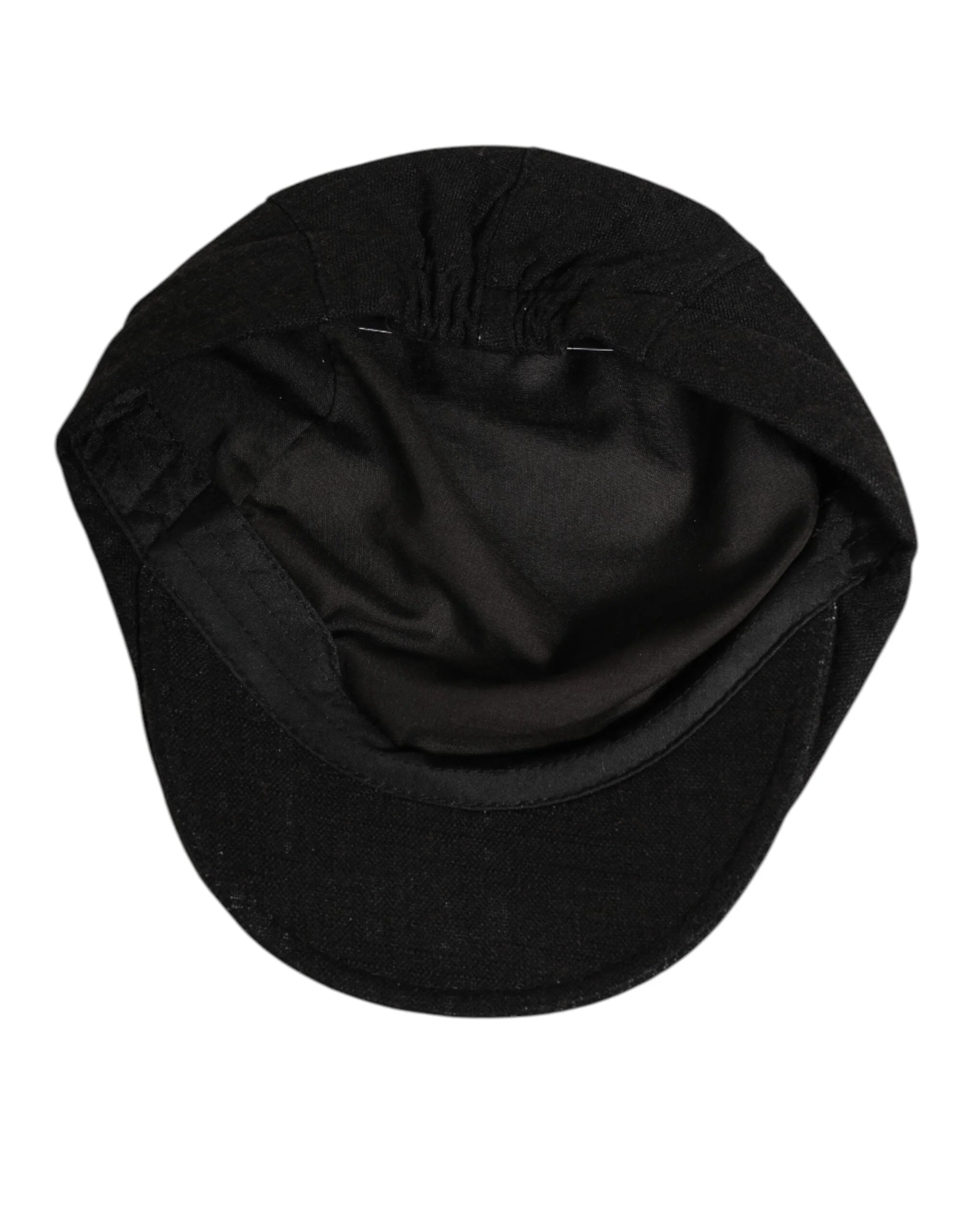 Dolce & Gabbana Black Cotton DG Logo Newsboy Cloth Capello Hat - 58 cm|M - Flat Caps