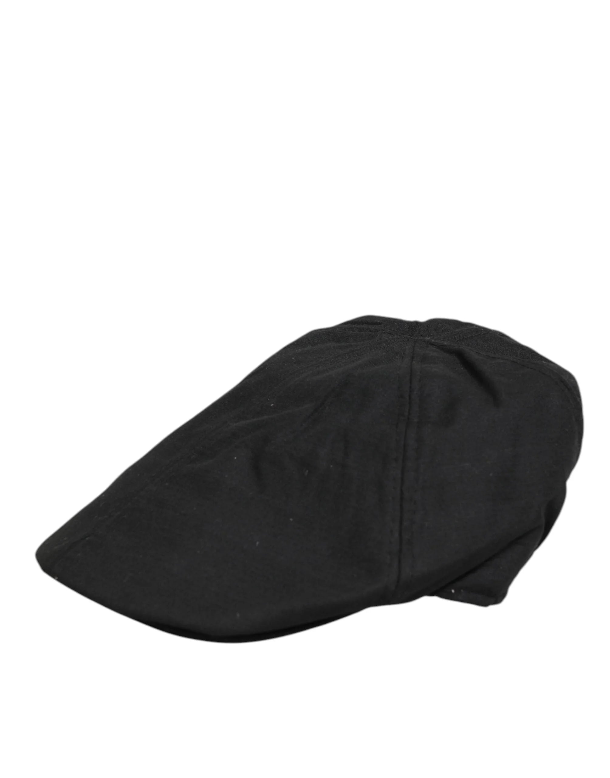 Dolce & Gabbana Black Cotton DG Logo Newsboy Cloth Capello Hat - 58 cm|M - Flat Caps