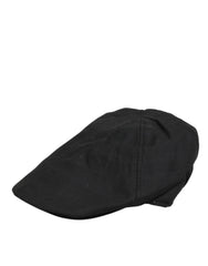 Dolce & Gabbana Black Cotton DG Logo Newsboy Cloth Capello Hat - 58 cm|M - Flat Caps