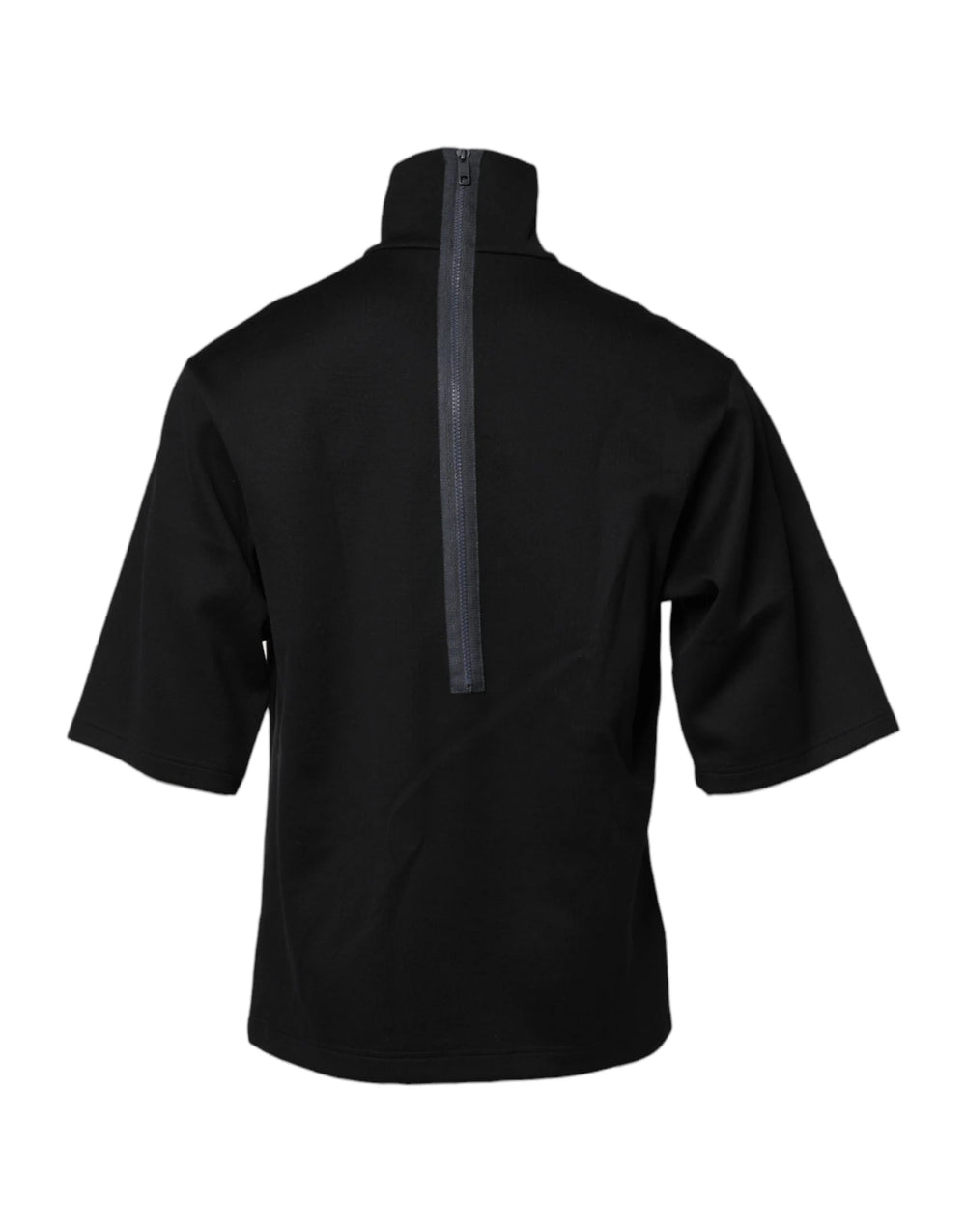 Dolce & Gabbana Black Cotton DG Print Turtleneck T-shirt - IT50 | L - T-Shirts