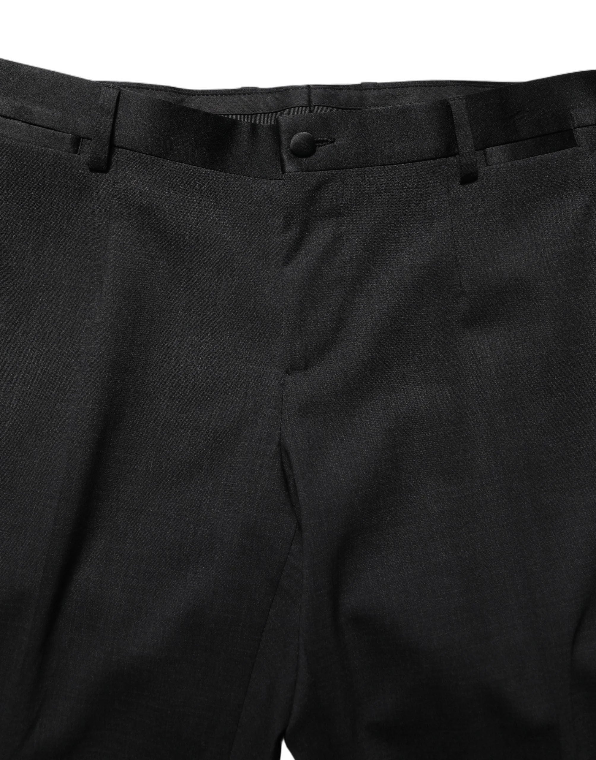 Dolce & Gabbana Black Cotton Dress Formal Men Trouser Pants - IT46 | S