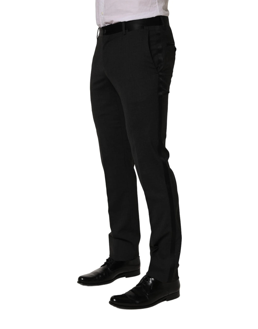 Dolce & Gabbana Black Cotton Dress Formal Men Trouser Pants - IT46 | S
