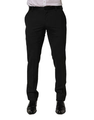 Dolce & Gabbana Black Cotton Dress Formal Men Trouser Pants - IT46 | S