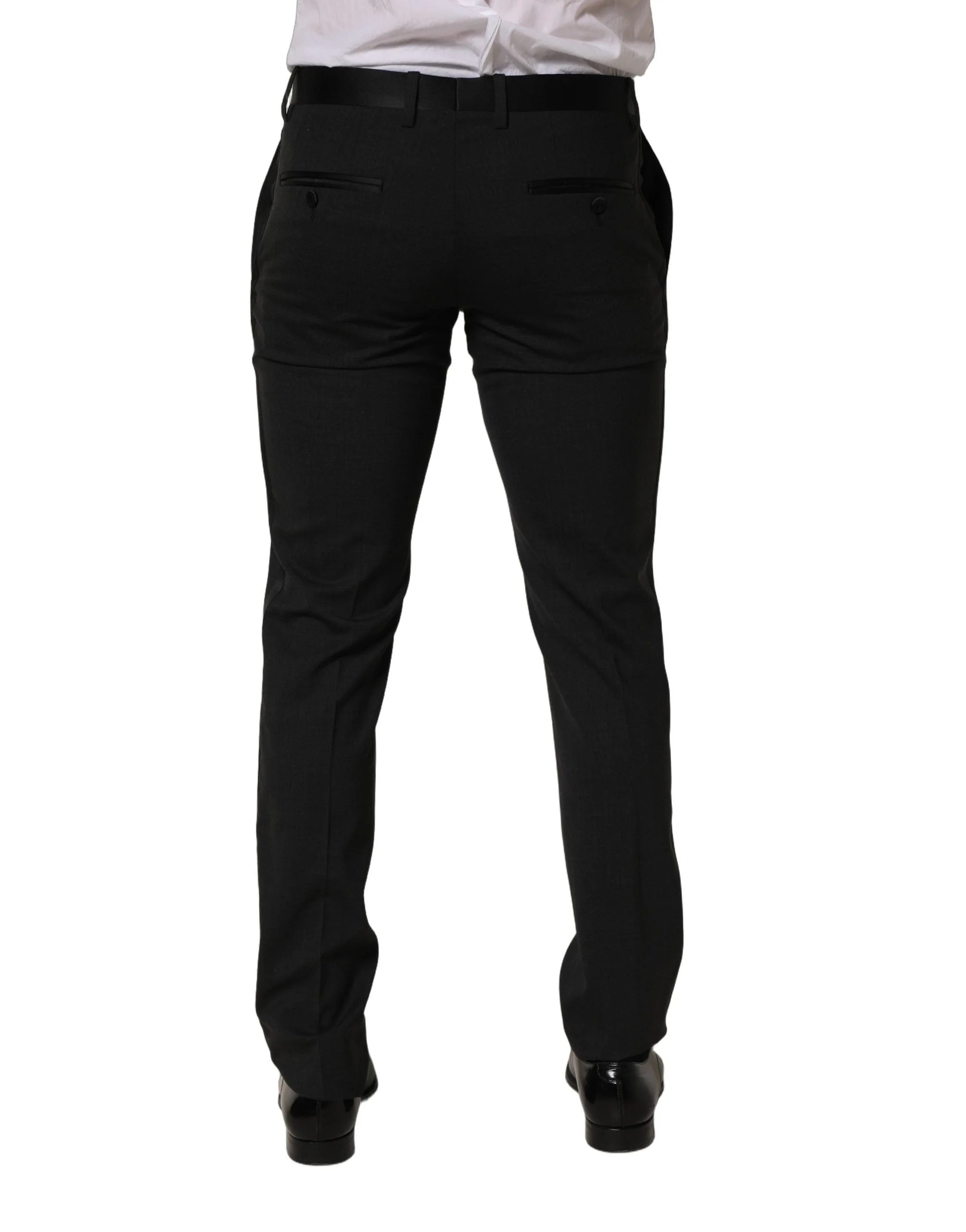 Dolce & Gabbana Black Cotton Dress Formal Men Trouser Pants - IT46 | S