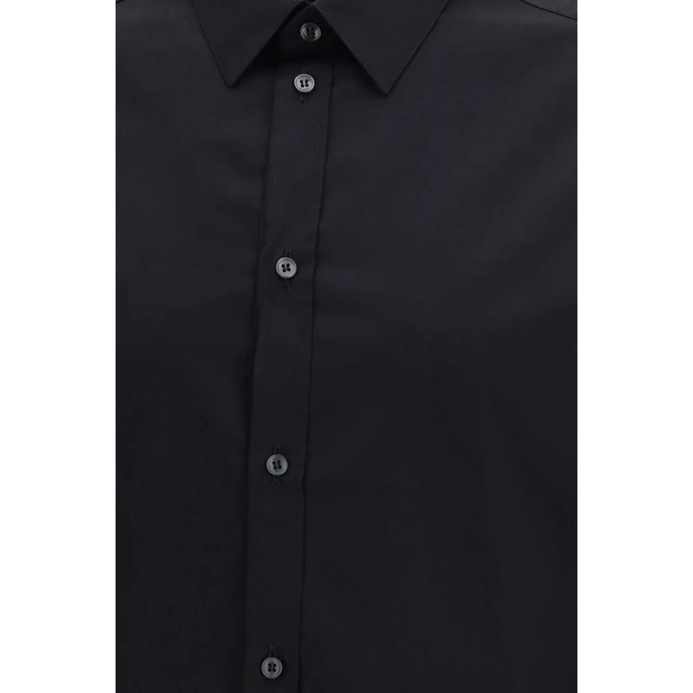 Dolce & Gabbana Black Cotton Dress Shirt