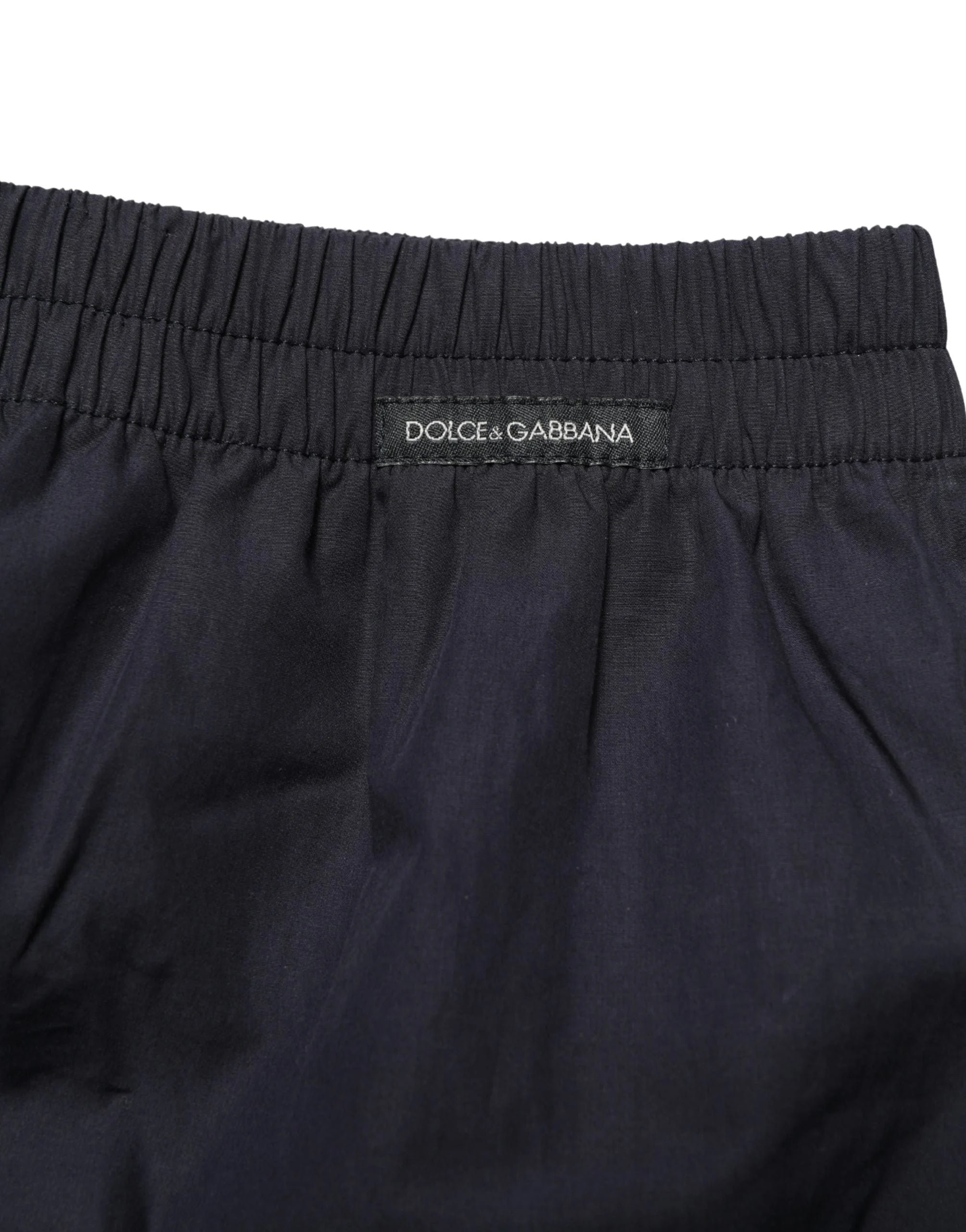 Dolce & Gabbana svarte bomullsshorts med elastisk linning – badetøy - IT4 | S