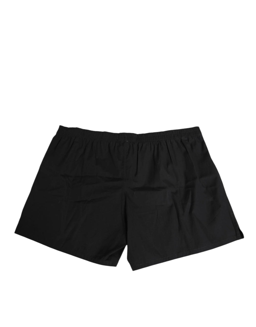 Dolce & Gabbana Black Cotton Elastic Waistband Button Swimwear - IT48 | M