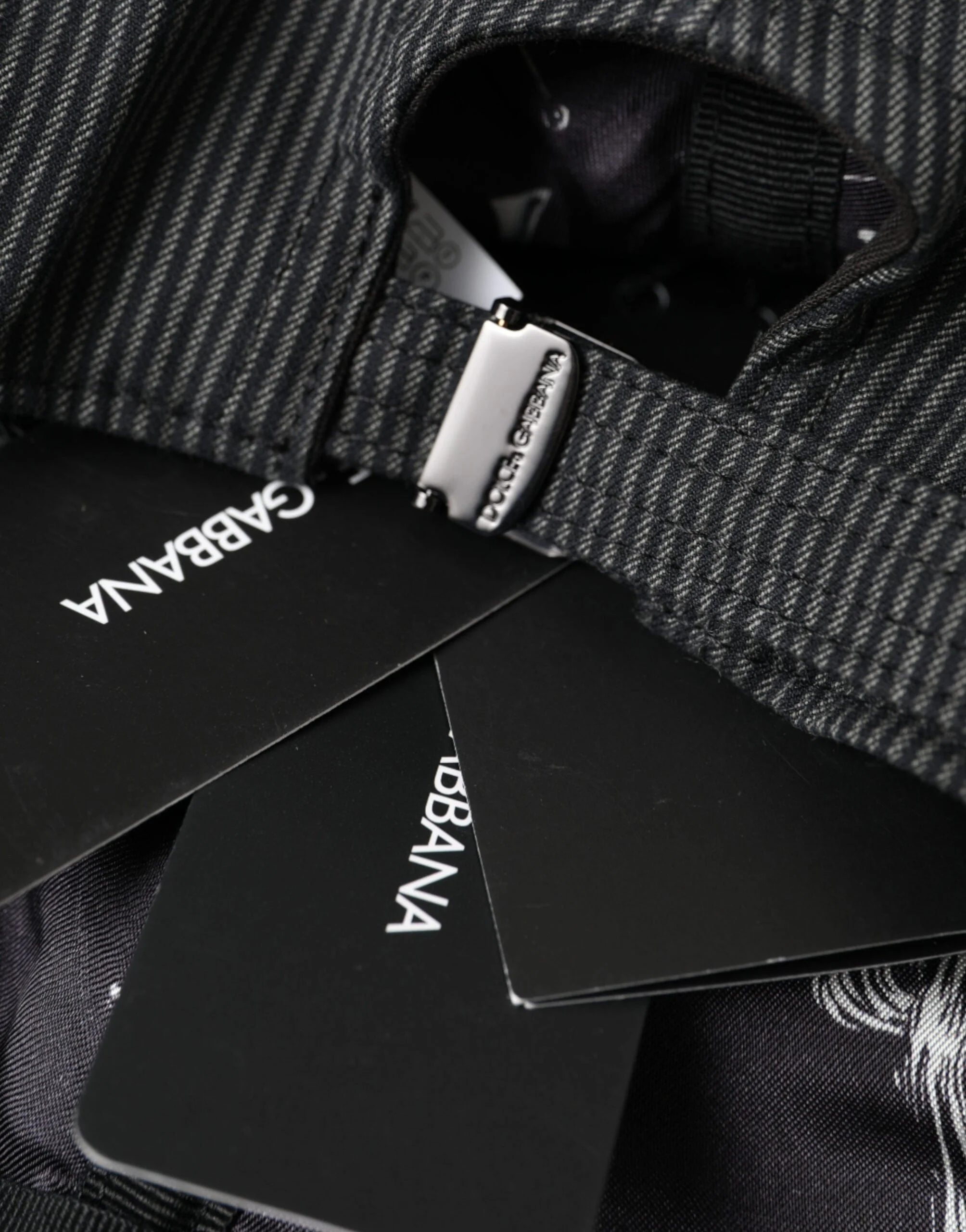 Dolce & Gabbana Black Cotton Embellished Baseball Hat Men - 58 cm|M - Baseball Caps