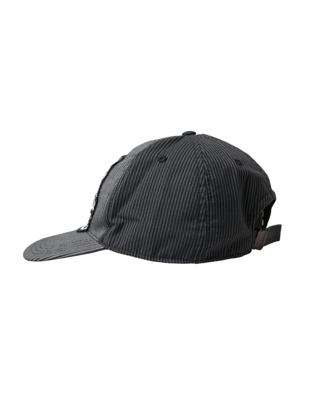Dolce & Gabbana Black Cotton Embellished Baseball Hat Men - 58 cm|M - Baseball Caps